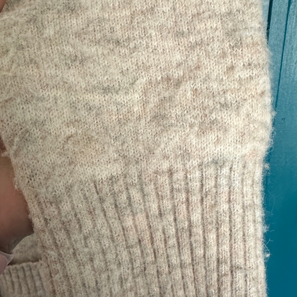 GUC Time and Tru Light Tan Open Cardigan w/ 2 Pockets - Picture 7 of 10